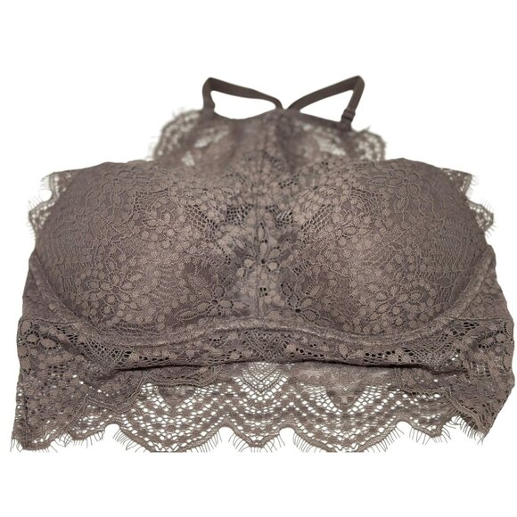 PINK by Victoria’s Secret Floral Lace Bralette – Brown & Pink, Padded XS/TP - Picture 1 of 5